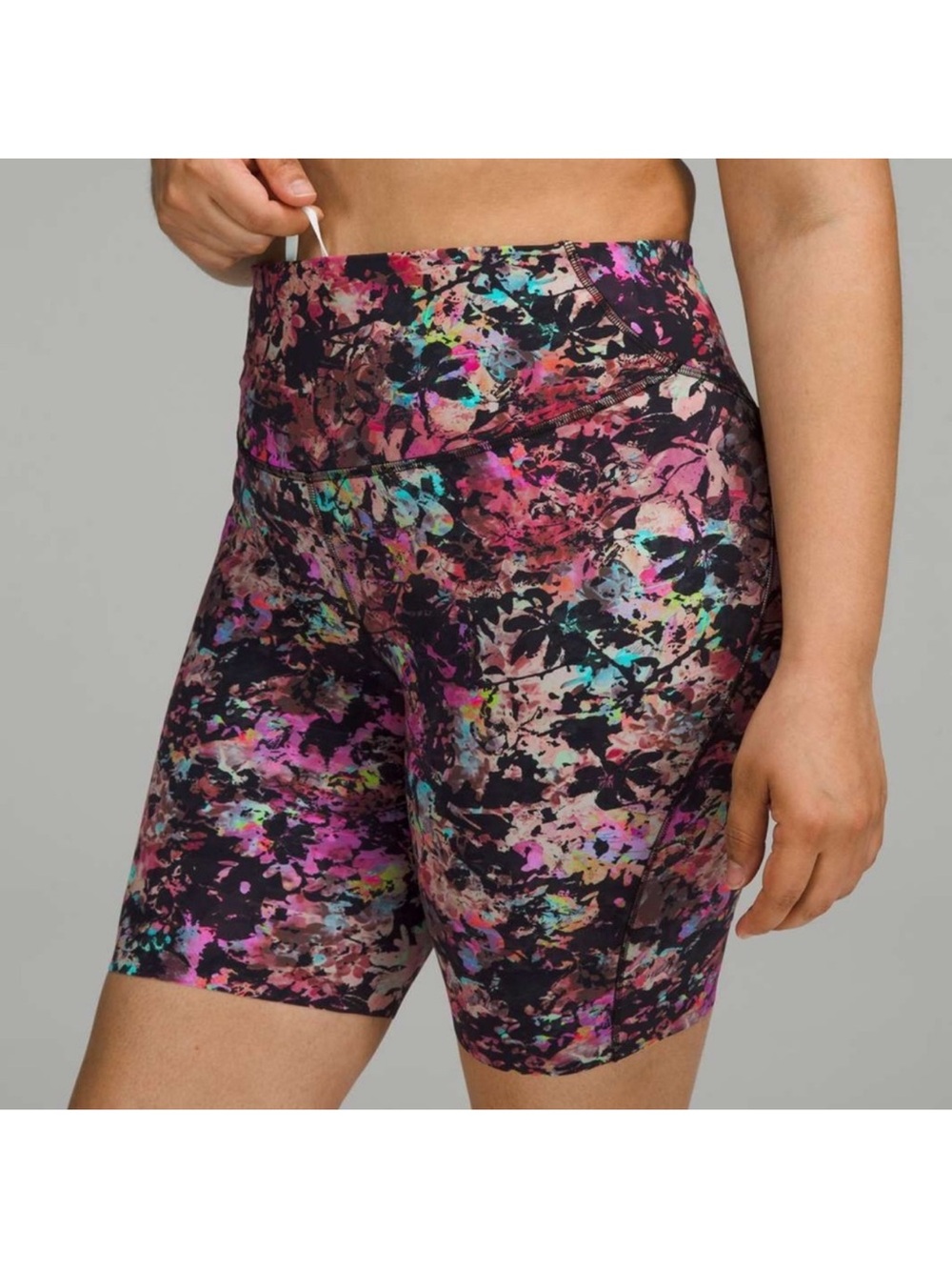 Lululemon Base Pace High-Rise Short 8"  Stencil Blossom Red Multi 6